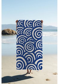 Resim Dijital Baskı Plaj Deniz Havlusu Modern Desenli Peştamal Hvl0216 Renkli 