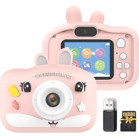 Resim Lemestar Çocuklar İçin Çift Lensli 1080p Dijital Fotoğraf Makinesi - 32gb Tf Kart, 8x Zoom, Oyun Ve Müzik Özellikli 