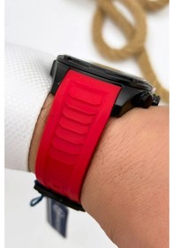 Resim Sergio Tacchini Premium Lüx Erkek Kol Saati Kırmızı Silikon Kordon Siyah Renk Kasa Stsd002 Kırmızı 