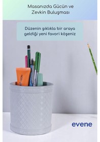 Resim Kalemlik Masa Kalemliği Organizer Kalemlik Beyaz Renk Model 90 Çok Renkli 