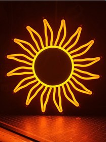 Resim Güneş Neon Led 3d Baskı Çok Renkli 