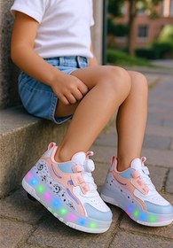 Resim Ceox Patenli Işıklı Tekerlekli Çocuk Spor Ayakkabı Kaykay sneaker 