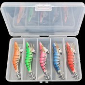 Resim Karada Parlayan Mürekkep Balığı Jig Balıkçılık Yemi - 2.5# Kanca ile Şeffaf Ahşap Karides Yemi, Mürekkep Balığı & Spinnerbait Tutkunları İçin Mükemmel, Noel, Şükran Günü, Yeni Yıl, Babalar Günü & Büyükanne ve Büyükbaba Günü İçin, Karides Balıkçılık Yemi, 1/5 adet, Luminous 