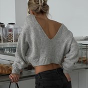 Resim Kadınlar İçin Şık Kazak - Zarif Açık Sırt Uzun Kollu Süveter, Günlük ve Resmi Giyim için Bol Kesim Üst, Makinede Yıkanabilir Sonbahar/İlkbahar/Yaz Geçişlik Kıyafeti NS702, Sevimli Kazaklar, Geçiş Modası, Kabartma Desen, Kaliteli Kumaş, Nefes Alabilen Malzeme, Şık Örgü, Gündelik Stil 