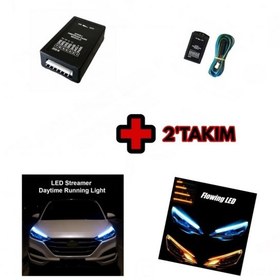 Resim Opel Crossland Uyumlu Ayarlı Amerikan Park Modülü Ve Far Üstü Kayar Led 
