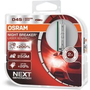 Resim Osram D4s Night Breaker Laser Xenon Ampül %200 Parlak Işık 2 Adet 
