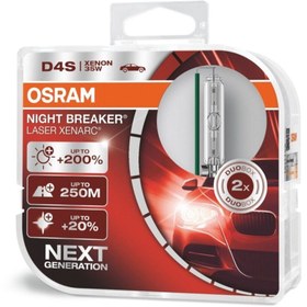 Resim Osram D4s Night Breaker Laser Xenon Ampül %200 Parlak Işık 2 Adet 