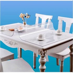 Resim 1.2 Mm Kalınlık 80 Cm En Şeffaf Kalın Pvs Masa Koruyucu Mika Masa Örtüsü 80 X 200 