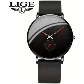 Resim Fochsia Lige Minimalist Siyah Kırmızı Ultra İnce Kol Saati, Gençler İçin Unisex Doğum Günü Hediyesi Diğer 