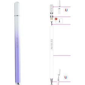 Resim MobaxAksesuar Dokunmatik Tablet Telefon Kalemi +1 Yedek Uç Renk Geçişli Passive Stylus Bilgisayar Kalem 