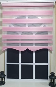 Resim StorBurada Pliseli Zebra Stor Perde Pembe Etek Dilimli ST 019 Pembe 90 x 200 