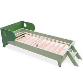 Resim Pavri Bed Masif Koyu Yeşil Çocuk Yatak 90x190 cm 