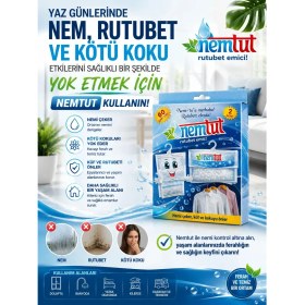 Resim Nemtut Rutubet Giderici Nem Emici Koku Küf ve Korozyon Önleyici 1 Kutu 2 Paket 1 kg 