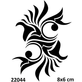 Resim Airbrush Tattoo Tribal Sarmallar Yapışkanlı Stencil Süsleme Ve Boyama Kalıbı Stencil Kalıp 