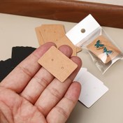 Resim 100 Takı Gösterim Kartı ve Kendi Kendine Kapamalı OPP Çanta Seti - Küçük İşletme Ambalaj Kağıdı Küpe Gösterim Standı için Uygun, 50 Küpe Kartı ve 50 Şeffaf Çanta, Hafif, Takı Yapımı Gösterim ve Ambalaj Malzemeleri 