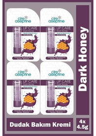 Resim Cire Aseptine Lip Care Dark Honey Renkli Dudak Bakım Kremi 4,5 Gr 4 Adet 