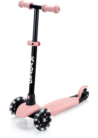 Resim Yoyko Elite 3 Tekerlekli Işıklı Pembe Scooter 