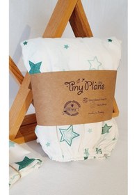 Resim Tiny Plans Lastikli Bebek Çarşafı - Yastık Kılıfı 70x110 Cm 