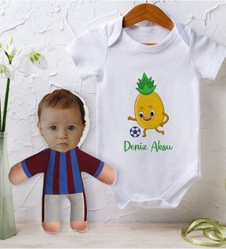 Resim Bitmeyenkartus Bk Kids Kişiye Özel Fotoğraflı Bebek Yastık Ve Bebek Body Zıbın H (550906012) Çok Renkli 