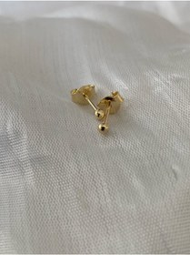Resim 14 KUYUMCULUK Kadın Sarı Mini Top Küpe 