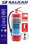 Resim Balkan Ticaret 6 Kg Tozlu Etiketli Ve Ruhsata Uygun Yangın Söndürücü Levha Ve Talimat 