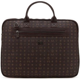 Resim Bilik Deri Monogram Kahve Unisex Laptop & Evrak Çantası Rh09 Busi 001 