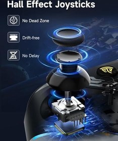 Resim AL-NS2286 RGB Kablosuz Joystick Wireless Oyun Kolu PC/Switch/IOS/Android İçin Oyun Kolu Nintendo Swich Uyumlu Pc Laptop 