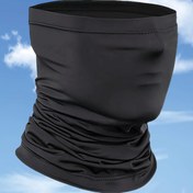 Resim 1 adet Siyah Rüzgar ve Toz Geçirmez Çok Fonksiyonlu Maske Eşarp Spor Sürüş için - Nefes Alabilir, Rahat Polyester Boyunluk Erkekler & Kadınlar için - Off-Road Motosiklet Tutkunları için Mükemmel Macera Hediyesi 
