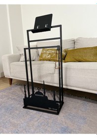 Resim Safa Rahleli Seccade Askısı, Ramazan Dekoru Siyah Siyah 