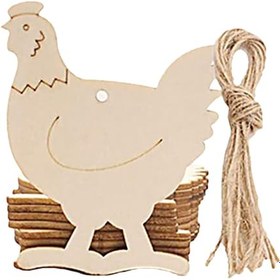 Resim Mufunye Paskalya İçin 10 Adet El Yapımı Boyanabilir Ahşap Ası: Tavuk, Tavşan, Yumurta Ve Çiçek Şekilleriyle Ev Dekorasyonu Type 2 