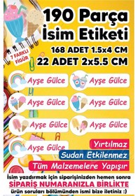 Resim Okul Etiketi Kalem Defter Etiketi Yaz Temalı Özel Isim Yazılabilen Etiket - 190 Adet 