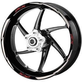 Resim Deeb Pcx Jant Şeridi Reflektif Beyaz Kırmızı Model S 