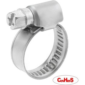 Resim 13x19mm Paslanmaz Çelik Hortum Boru Tesisat Kelepçesi 1 Adet 