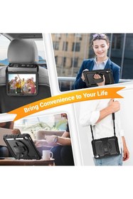 Resim m.tk moveteck Apple Ipad 11 (A16) 2025/10. Nesil 10.9" Uyumlu Kılıf Stand Askılı Zırh Tank Defender Kapak 