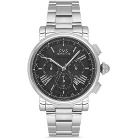 Resim Rms Zeitmeister Rms.1.ag2058.02 Kristal Camlı Çelik Kordon Çelik Kasa 5 Atm Suya Dayanıklı Metalik Renk Erkek Kol Saati Metalik 