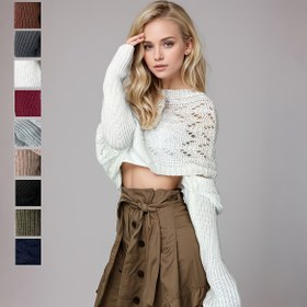 Resim Olgun Stil Düz Renk Örgü Şal Eşarp, Polyester %100, Zarif Boş Kol Çapraz Askı Tasarımı, Kadınlar İçin Dekoratif Sıcak Omuz Paşmina, Makinede Yıkanabilir, Birden Fazla Renk Mevcuttur 