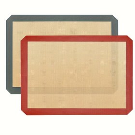 Resim 1 adet / 2 adet Silikon Pişirme Matı - Yeniden Kullanılabilir Silikon Fırın Tepsisi - Kolay ve Kullanışlı Yapışmaz Pişirme Malzemeleri - 41.91cm X 29.46cm Pişirme İçin Silikon Paspaslar - Fırın İçin Pişirme Matı 