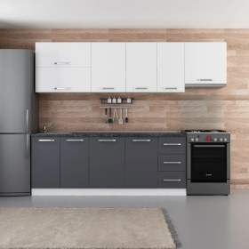 Resim Minar 275 cm Mutfak Dolabı Beyaz Antrasit 275-A4 