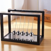 Resim 1 adet Yüksek Kaliteli Reçine Newton Pinball Masa Heykeli - Çok Fonksiyonlu Ev ve Ofis Dekoru, Modern Minimalist Tasarım ile Şık Siyah Çerçeve, Dayanıklı Reçine Newton Kirişi İç/Dış Mekan Gösterimi için, Elektrik Gerektirmez, Ofis Dekorasyonu, Minimalist Tasarım, Şık Yapı 