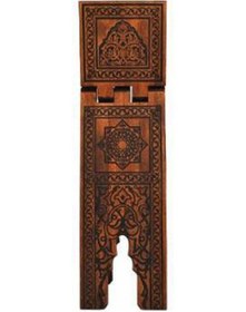 Resim Rahle Ahşap Yakma Desenli Rahle 75 Cm 