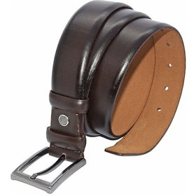 Resim Süzer Deri 3.5 Cm. Klasik Hakiki Deri Düz Renk Kemer Koyu Kahve Kahverengi 