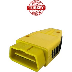 Resim Goldcar Obd2 Boş Kutu 16 Pin Obd2 Konnektörü Obd2 16 Pin Obd2 Adaptörü Obd2 J1962 Erkek Fiş Adaptörü +Sarı 