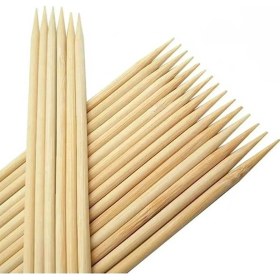 Resim Hayal Sepeti Bambu 7mm Kalın Ahşap Çöp Şiş Çubuğu 40 cm - 20 Adet 