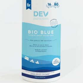 Resim Karavan Tekne Portatif Tuvalet Kimyasalı 2li Mavi Atık Parçalayıcı 32doz Ölçek Hediye DEVBIO2 