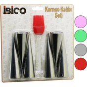 Resim shopwave 7PCS 6-KORNEO KALIP - 1-SİLİKON FIRÇA PASTA DEKORASYON SETİ ÇAP:3.4CM X UZUNLUK:12CM (5047) 