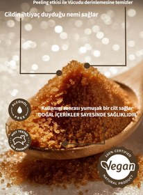 Resim Kahve Aromalı Arındırıcı Vücut Peelingi (Şeker Tanecikli) | Nem Desteği Sağlayan | %100 Vegan 