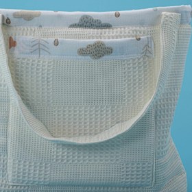 Resim Bebek Bakım Çantası - Krem Waffle - Yeşil Gökkuşağı 