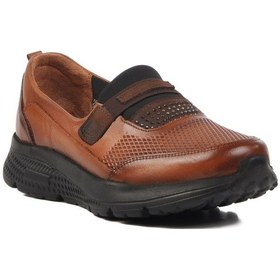 Resim Ayakmod 017-c Taba Hakiki Deri Kadın Günlük Ayakkabı Taba 