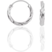 Resim Doğan Silver Gümüş Mini Burgu Modeli Halka Küpe 14 mm 