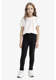 Resim Defacto Kız Çocuk Okula Dönüş Skinny Fit Dar Paça Jean Pantolon E5875a825aubk27 Siyah 